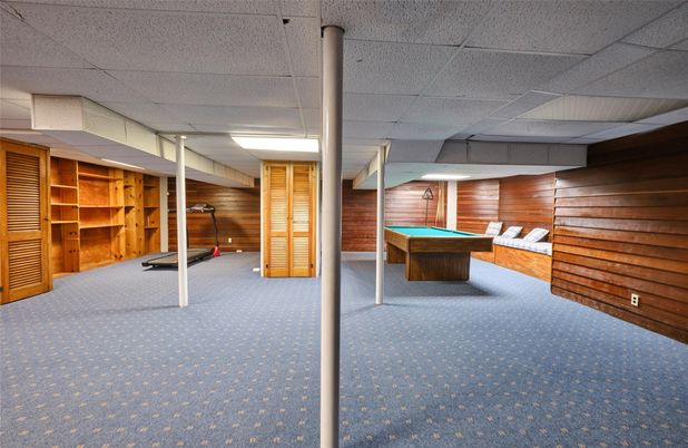 Billiard Table, Game Room, Interior, Wooden Walls