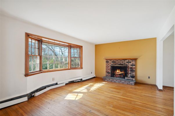 Empty room, Fireplace, Interior, Wood Texture Flooring
