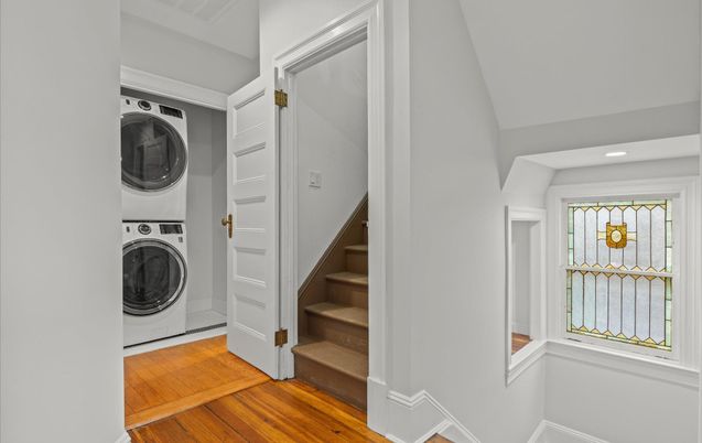 Interior, Recessed Lighting, Utility Closets, Washer, Wood Texture Flooring