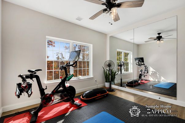 Fitness Equipment, Interior, Wood Texture Flooring