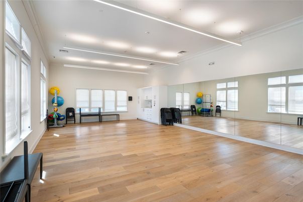 Fitness Equipment, Interior, Wood Texture Flooring