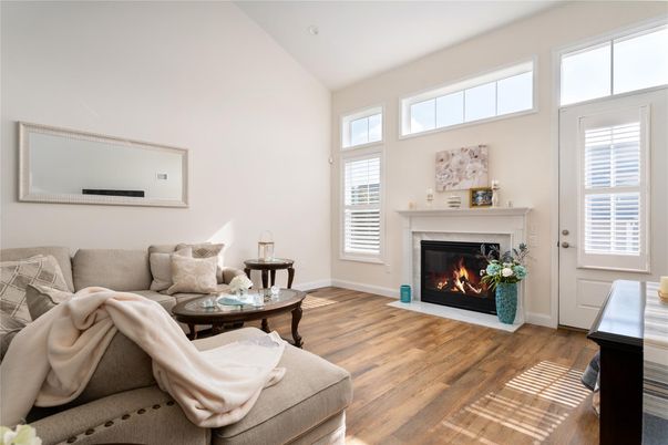 Fireplace, Interior, Living room, Wood Texture Flooring
