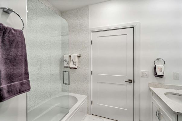 Bathroom, Glass Shower, Interior, Marble