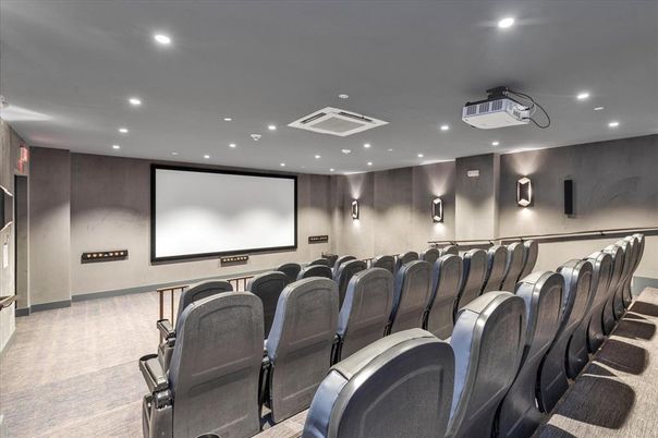 Home Theatre Room, Interior, Projection Screen, Recessed Lighting, Theatre Room