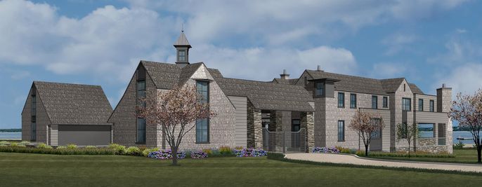 Attached, Backyard, Exterior, Facade, Brick Facade, French Provincial