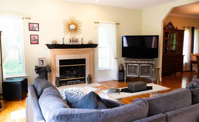 Fireplace, Interior, Living room, Wood Texture Flooring