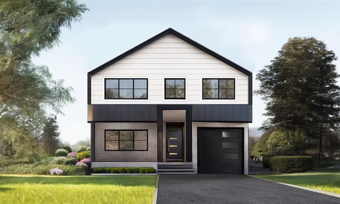 Attached, Exterior, Facade, Brick Facade, Farmhouse