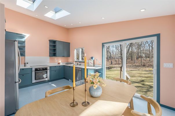 Dining room, Interior, Kitchen, Recessed Lighting, Stainless Steel Appliances