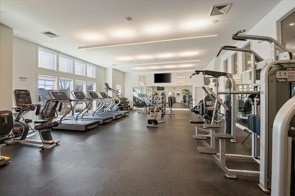 Fitness Equipment, Gym, Interior, Recessed Lighting