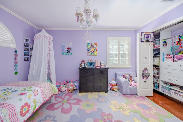 Bedroom, Chandelier, Interior, Wood Texture Flooring