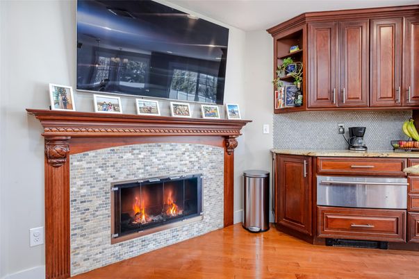 Fireplace, Interior, Wood Texture Flooring