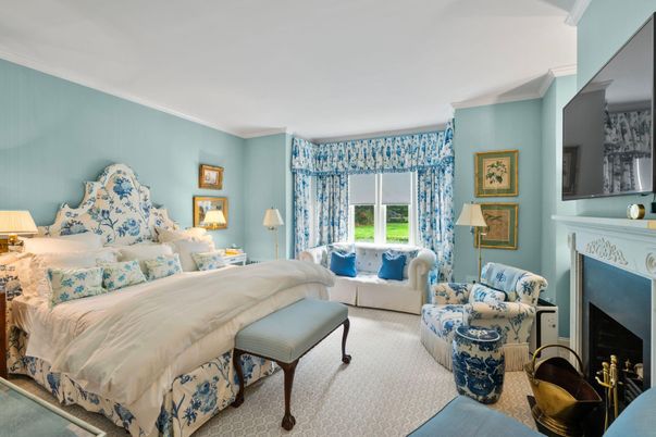 Bedroom, Fireplace, Interior