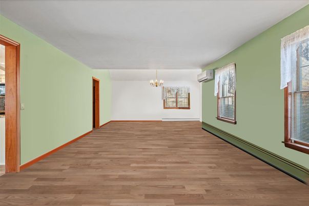Chandelier, Empty room, Interior, Wood Texture Flooring