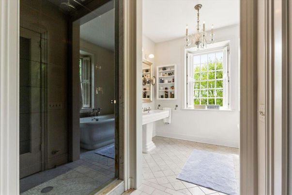 Bathroom, Chandelier, Interior