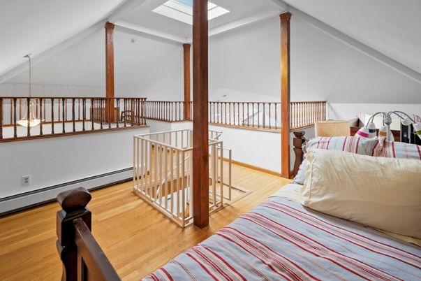 Bedroom, Interior, Pendant Lights, Wood Texture Flooring
