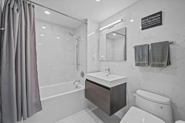 Bathroom, Glass Shower, Interior, Marble, Marble Walls, Recessed Lighting