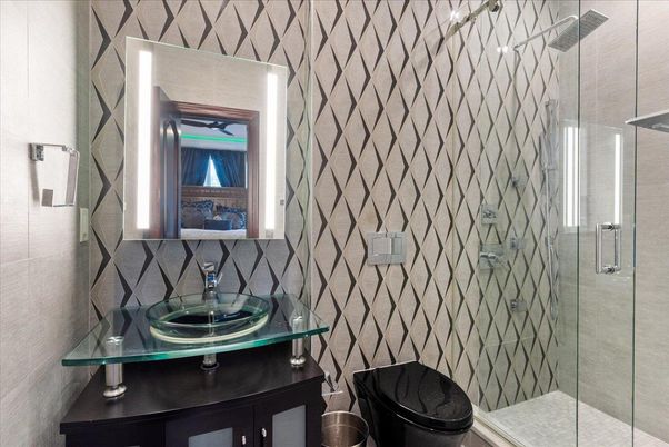 Bathroom, Glass Shower, Interior