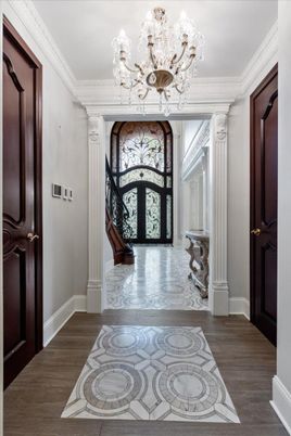 Chandelier, Interior, Wood Texture Flooring