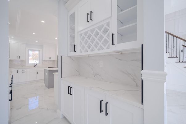 Interior, Kitchen, Marble, Marble Walls, Recessed Lighting