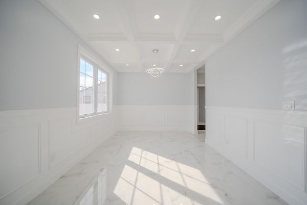 Empty room, Interior, Marble, Recessed Lighting