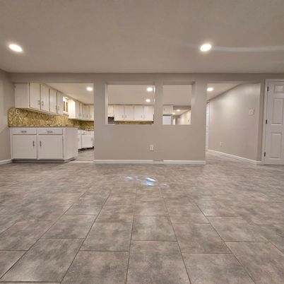 Empty room, Interior, Kitchen, Recessed Lighting