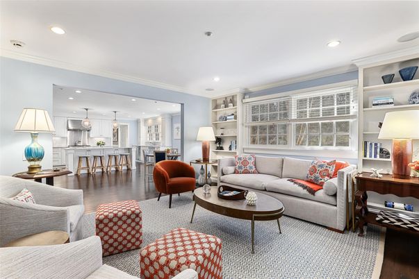 Interior, Kitchen, Living room, Pendant Lights, Recessed Lighting, Wood Texture Flooring