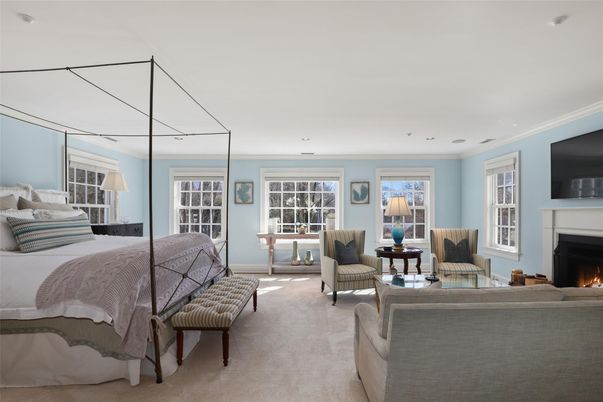 Bedroom, Fireplace, Interior, Living room, Recessed Lighting