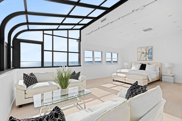 Interior, Living room, Sun Room, Water, Wood Texture Flooring