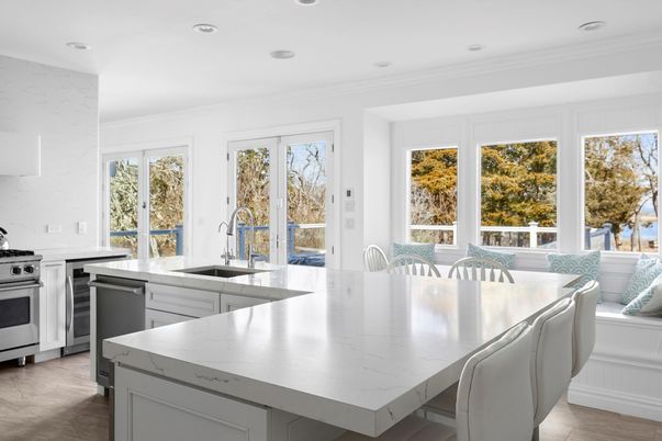 Dining room, Interior, Kitchen, Recessed Lighting, Stainless Steel Appliances, Wood Texture Flooring