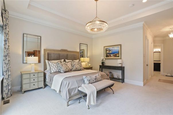 Bedroom, Chandelier, Interior, Pendant Lights, Recessed Lighting