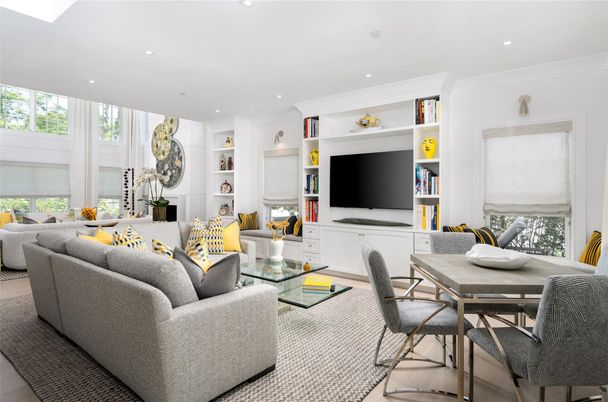 Interior, Living room, Recessed Lighting