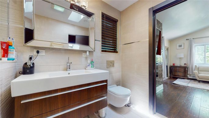 Bathroom, Interior, Wood Texture Flooring