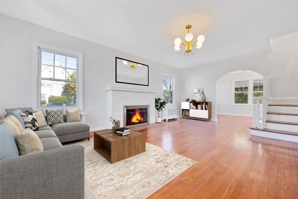 Chandelier, Fireplace, Interior, Living room, Wood Texture Flooring