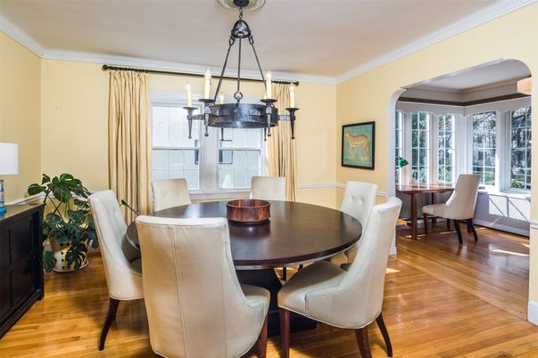 Chandelier, Dining room, Interior, Pendant Lights, Wood Texture Flooring