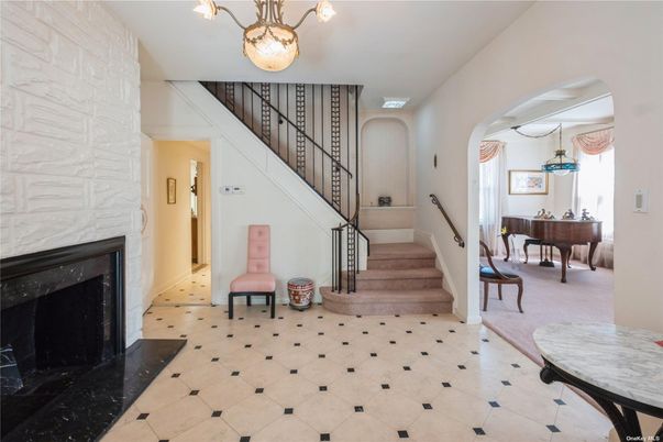 Fireplace, Interior, Pendant Lights, Piano