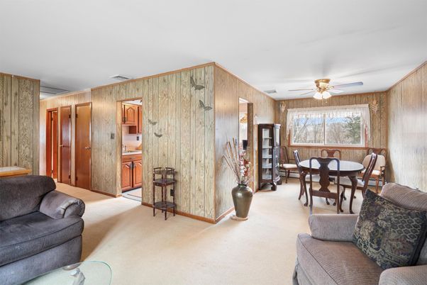 Dining room, Interior, Wooden Walls