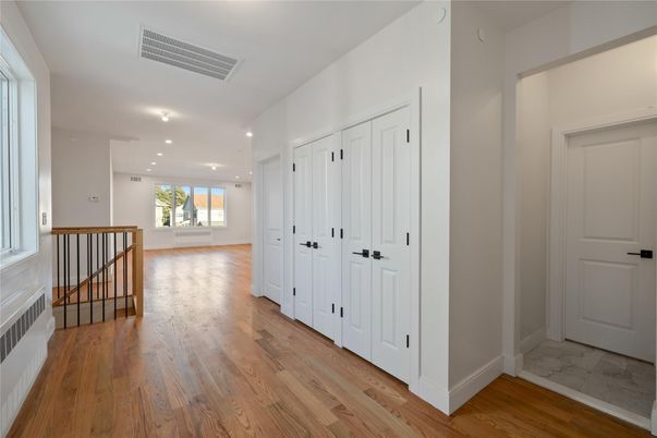 Interior, Marble, Recessed Lighting, Wood Texture Flooring
