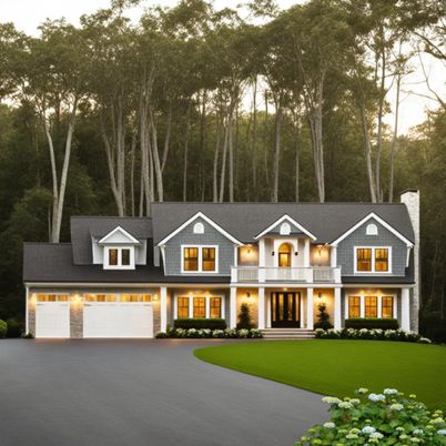 Attached, Exterior, Facade, Farmhouse