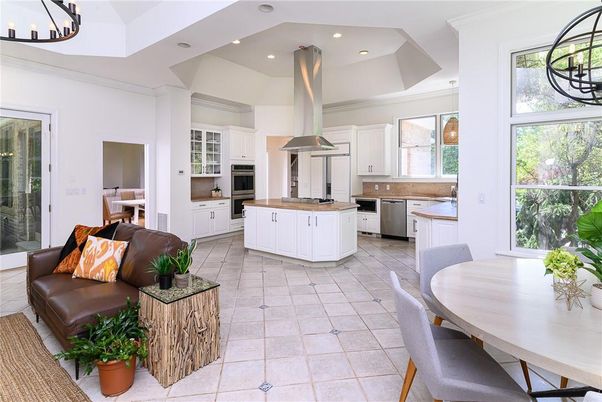 Dining room, Interior, Kitchen, Recessed Lighting, Stainless Steel Appliances