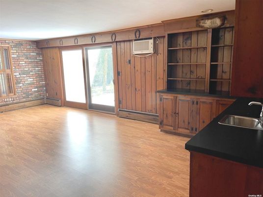 Empty room, Interior, Stone Walls, Wood Texture Flooring, Wooden Walls