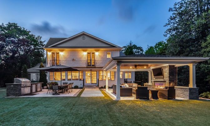 Backyard, Exterior, Fireplace