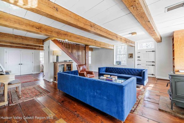 Fireplace, Interior, Living room, Wooden Beams, Wood Texture Flooring