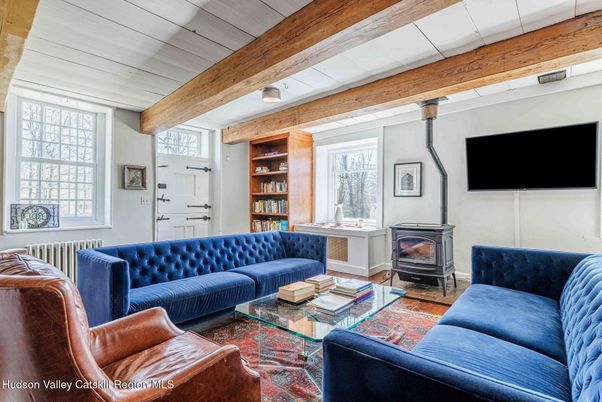 Fireplace, Interior, Living room, Wooden Beams