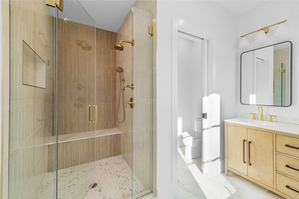 Bathroom, Glass Shower, Interior, Marble