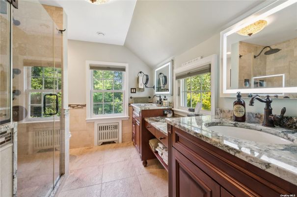Bathroom, Dual Sink Vanities, Glass Shower, Interior