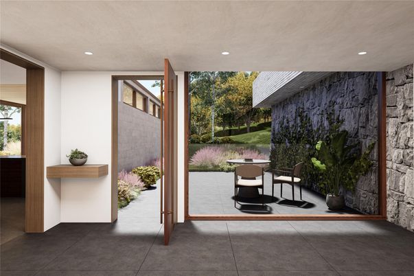 Interior, Recessed Lighting, Stone Walls