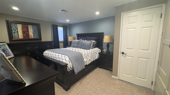 Bedroom, Interior, Recessed Lighting