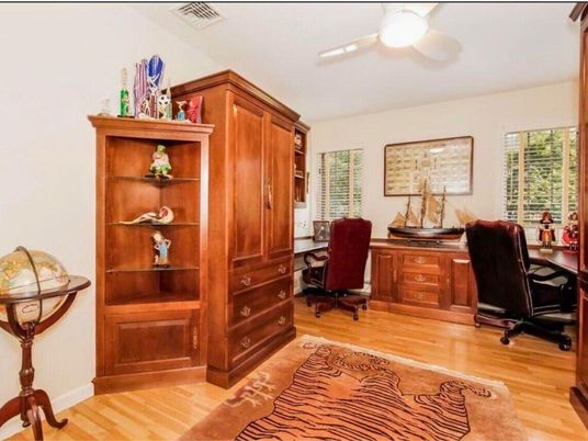 Home Office, Interior, Wood Texture Flooring