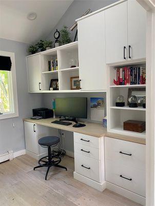 Home Office, Interior, Wood Texture Flooring