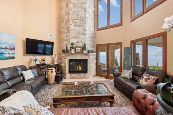 Fireplace, Interior, Living room, Stone Walls